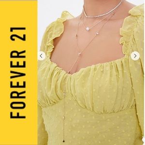 Forever 21 layered drop necklace